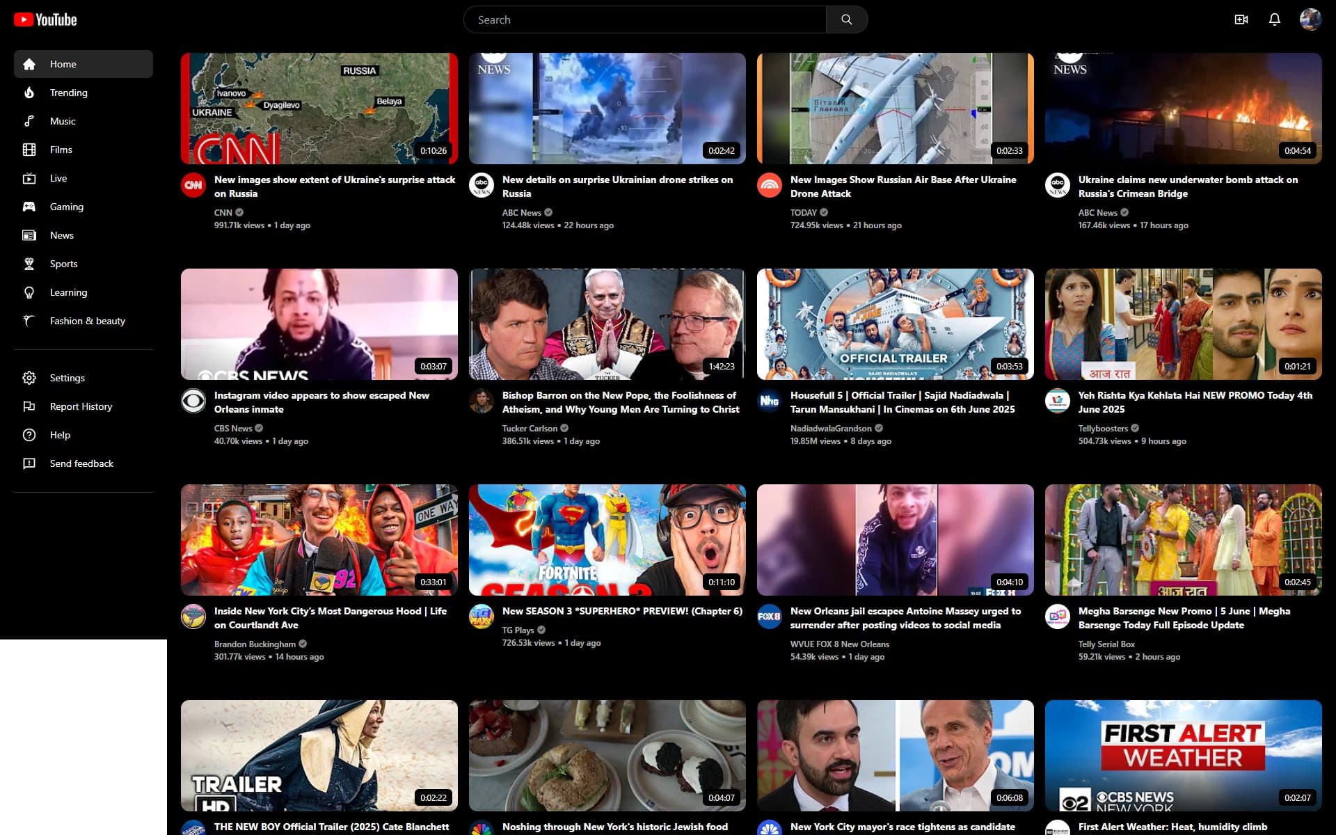 YouTube Clone — screenshot 1